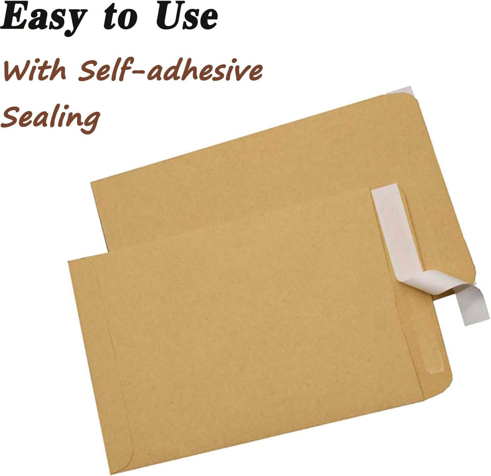 Kraft Envelopes, 16 x 14 Inch, Brown Envelopes, Envelopes, Card Envelopes, Kraft Paper Envelopes, Invitation Envelopes, Postcard Envelopes, Quick Self Seal, Stationery For General, Office (1 Pc ) Your Brand
