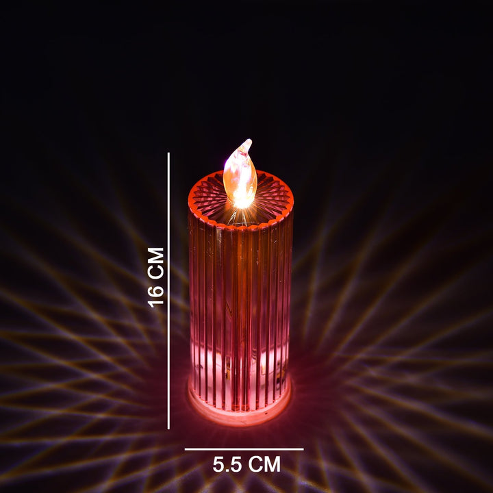Big Simple Candles for Home Decoration, Crystal Candle Lights (Multicolor) - TezCart