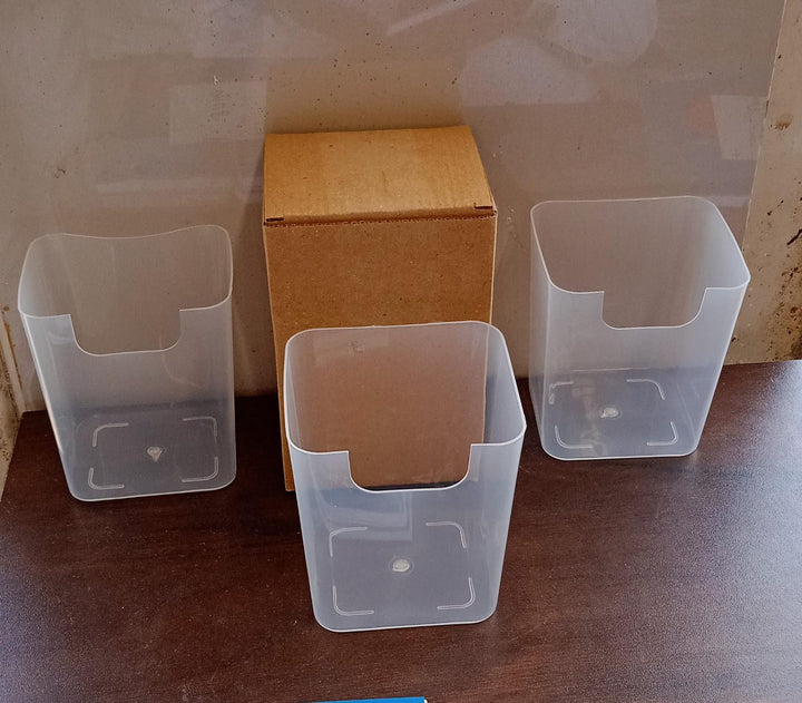 3Pcs Clear Plastic Organizer Storage Versatile Kitchen Drawer Organizer Tray for Desk, Makeup, Bathroom, Kitchen Pantry Cabinet Your Brand
