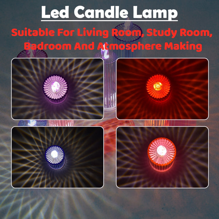 Big Simple Candles for Home Decoration, Crystal Candle Lights (Multicolor) - TezCart
