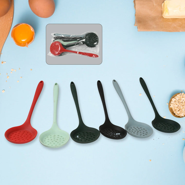 Multipurpose Silicone Spoon, Silicone Basting Spoon Non-Stick Kitchen Utensils Household Gadgets Heat-Resistant Non Stick Spoons Kitchen Cookware Items For Cooking and Baking (6 Pcs Set) Your Brand