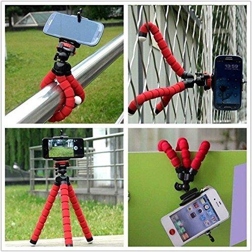 Portable Mini Octopus Tripod Stand with Phone Holder for Live Selfie, Mobile Phone Portable and Adjustable Stand - TezCart