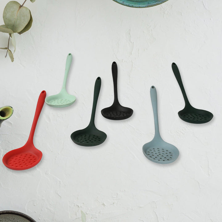 Multipurpose Silicone Spoon, Silicone Basting Spoon Non-Stick Kitchen Utensils Household Gadgets Heat-Resistant Non Stick Spoons Kitchen Cookware Items For Cooking and Baking (6 Pcs Set) Your Brand