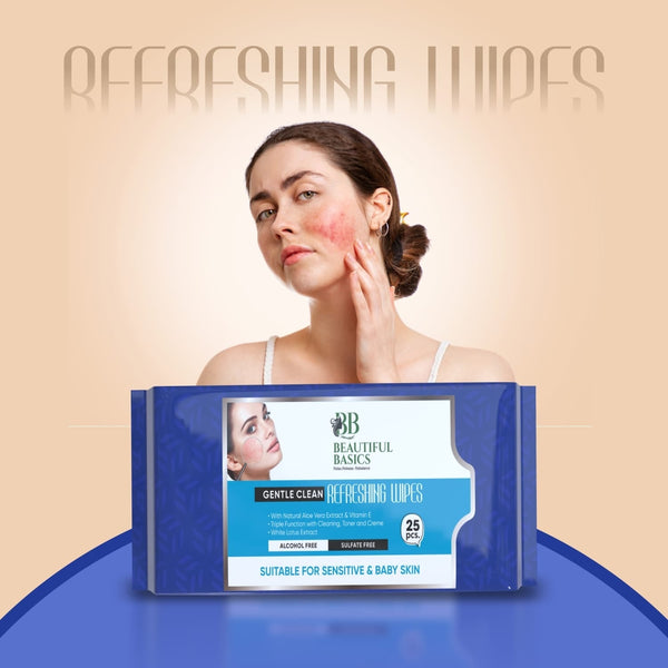 Refreshing Wet Wipes for Face | Facial Cleansing | Refreshing & Skin Hydration| Soothing for skin | pH Balance & Alcohol Free | Nourishing with Fruit extract | 25 Wipes Your Brand