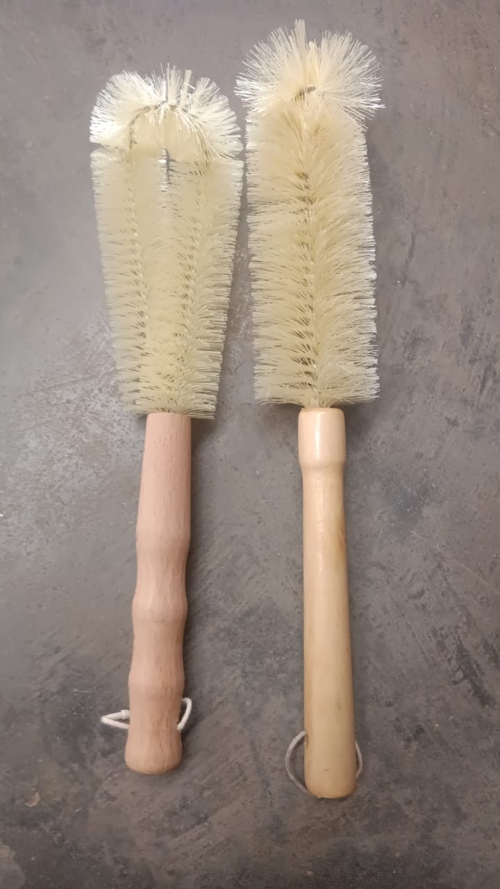 13 inch Bottle Brush, Bristle Brush with  Wood Handle, Washing Brush with Wooden Handle, Kitchen Cleaning Tool, Brushes for Dish, Tumbler, Teapot, Cup, Pan Your Brand