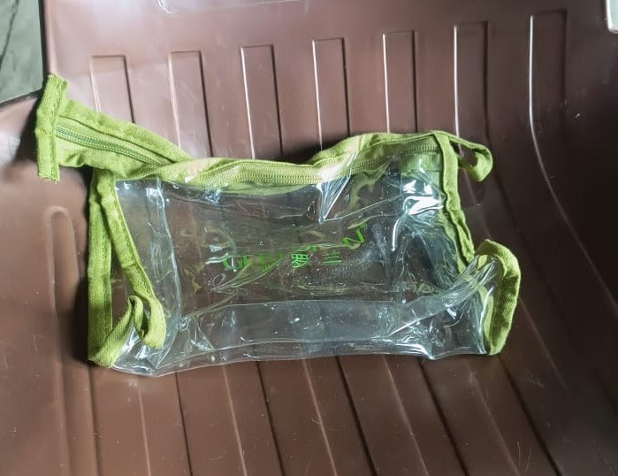 Transparent Zipper Closing Pouch (1 Pc) - TezCart