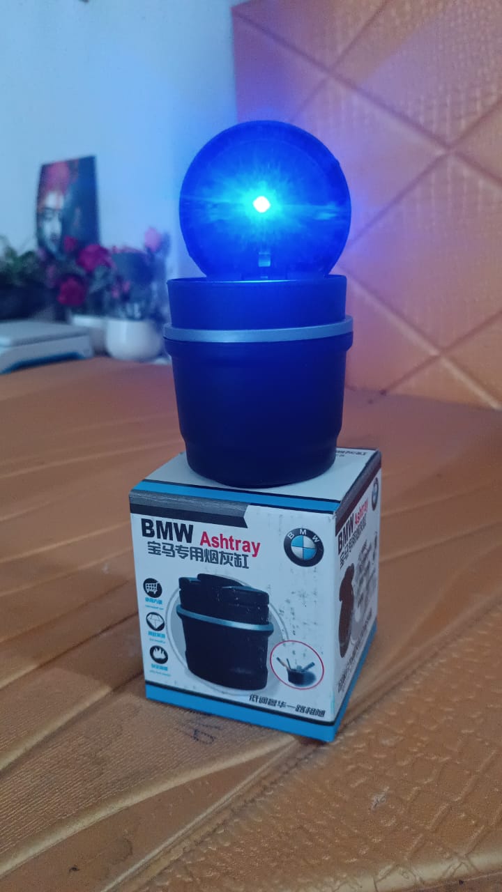 Portable Car Ashtray with Lid and Blue LED Light (1 Pc / With Color Box) your brand