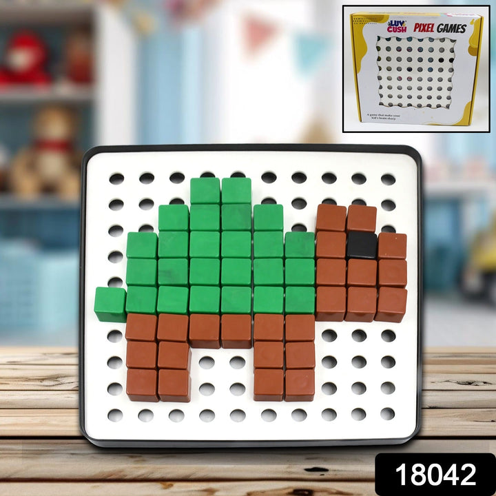 Pixel Cubes Toy for Children Early Education, Pixel Game Educational Board Games Board, Birthday Gift for Kids, Learning Math Toy, Brain Games, Math Puzzle (Approx 180 Cubes With Pixel Board & Book) Your Brand