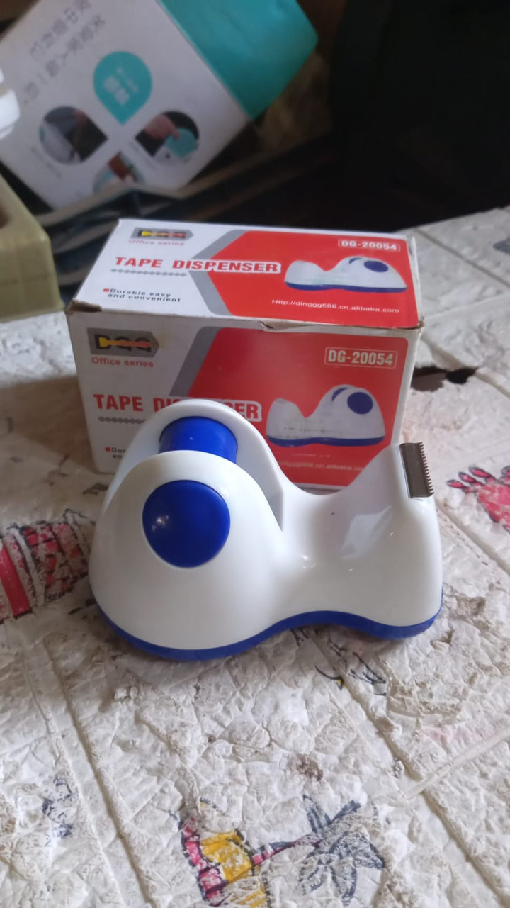 Plastic Tape Dispenser Cutter for Home Office use, Tape Dispenser for Stationary, Tape Cutter Packaging Tape School Supplies (1 pc / 213 Gm) Your Brand