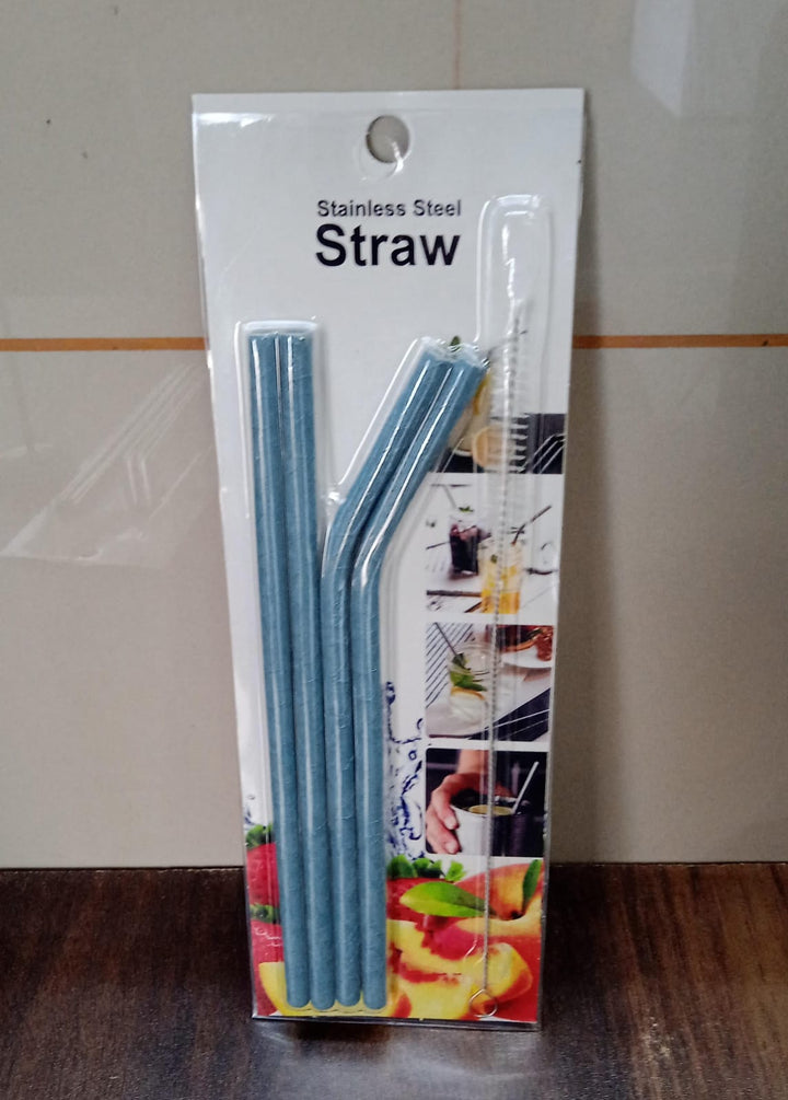 Reusable Stainless Steel Straw with cleaning Brush Long Drinking Straws for Coffee Tumbler Travel Mug Cup, Dishwasher Safe for Toddlers & Kids (5 Pcs Set) Your Brand