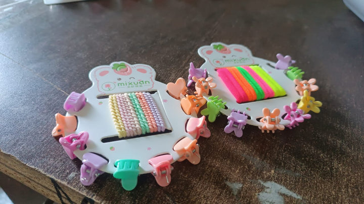 Hair Clips & Hairband for Girls Kids Hair Accessories (22 Pcs Set / Mix Design) - TezCart