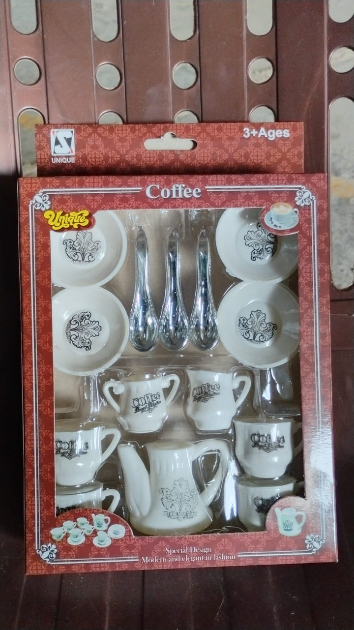 ﻿Tickles Tea toy Set | Coffee Kitchen Plastic Set Toy for Kids, Boys & Girls (14 Pcs / Mix Size & Design) Your Brand