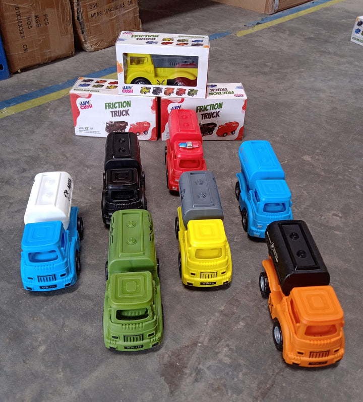 Tanker Truck Toys for Kids, friction power Vehicles Toy Truck, Plastic Truck, Friction Power Toy Trucks For Boys Girls, & Kids (1 Pc / Mix Color) Your Brand