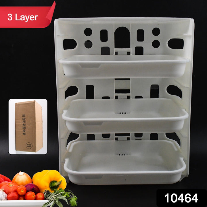 Plastic 3 Layer Wall-Mounted Food Organizer Rack (1 Set) your brand