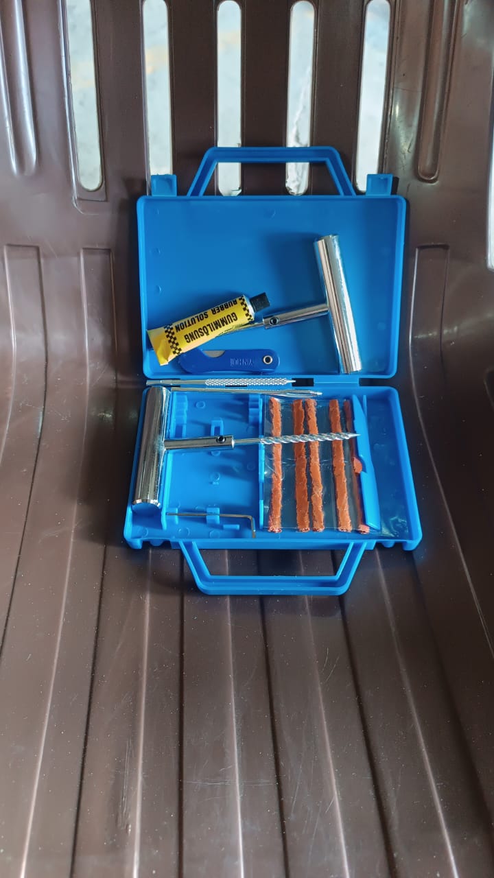 Portable Tire Repair Kit Tyre Repairing Tool Set with Box (13 Pcs Set) - TezCart