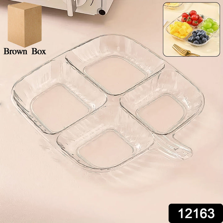 Plastic Kitchen Trays for Serving (4 Compartment / 1 Pc) your brand