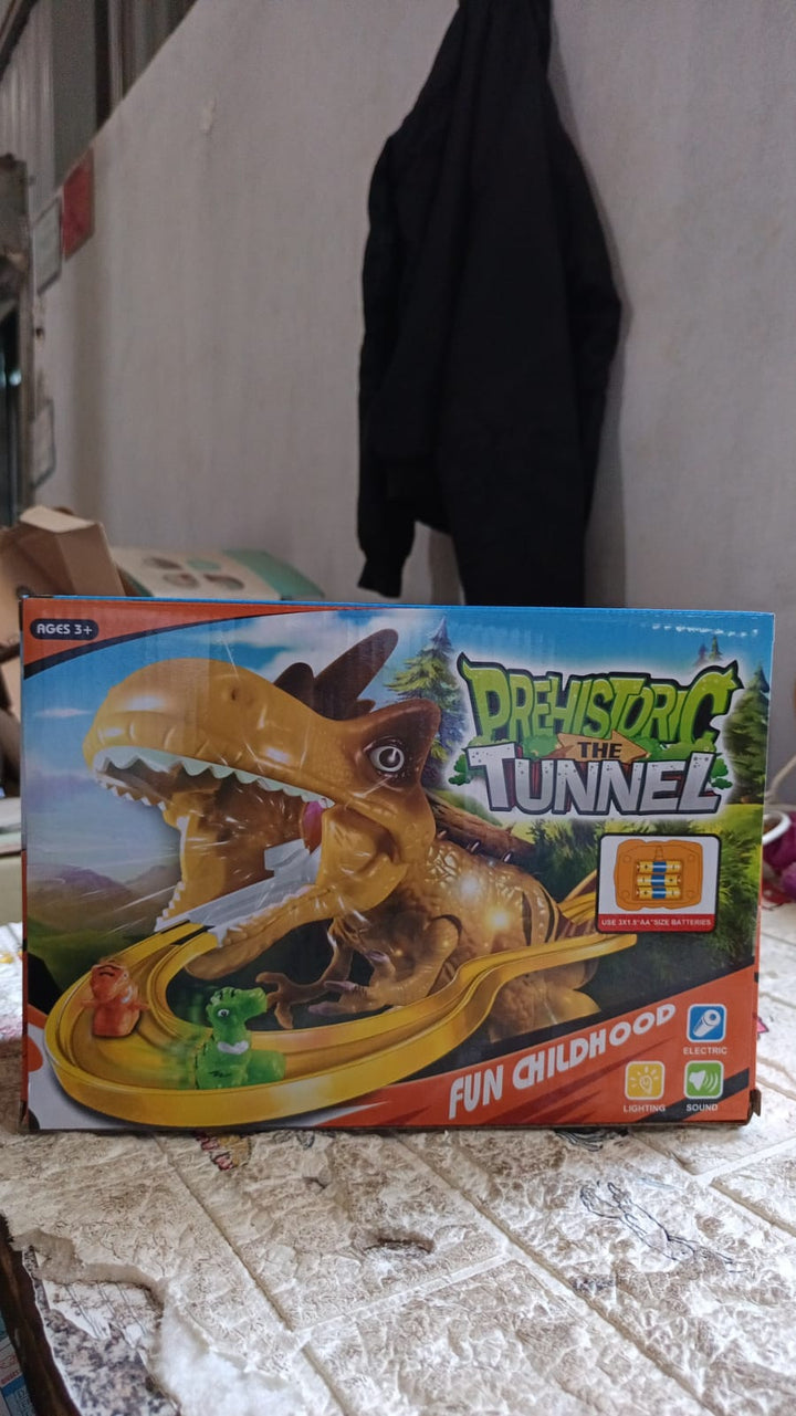 Children Electric Tracks Climb Stair Dinosaur Toys Glowing With Sound Kid Toy Animals Model Interactive Toys Your Brand