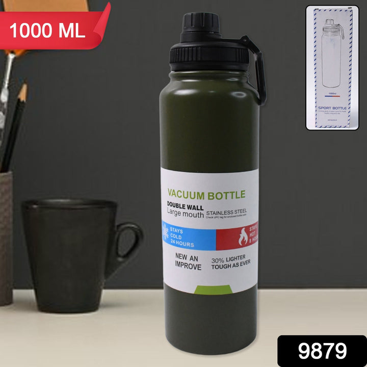 Stainless Steel Double Wall Vacuum-Insulated Drink Water Bottle (1000 ML / Mix Color) your brand