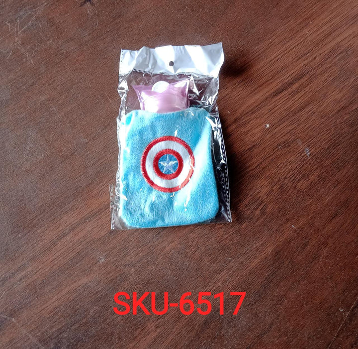 Captain America Print Small Hot Water Bag with Cover for Pain Relief Your Brand