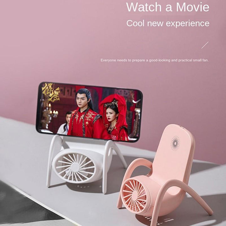 Portable Mobile Phone Holder Fan  Personal Fan Multi- Function Fan Handheld Charging Fan (Battery Not Include) Your Brand