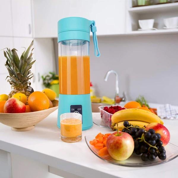 Multi-Purpose Portable USB Electric Juicer 6-Blades, Protein Shaker, Blender Mixer Cup (380 ML) Your Brand