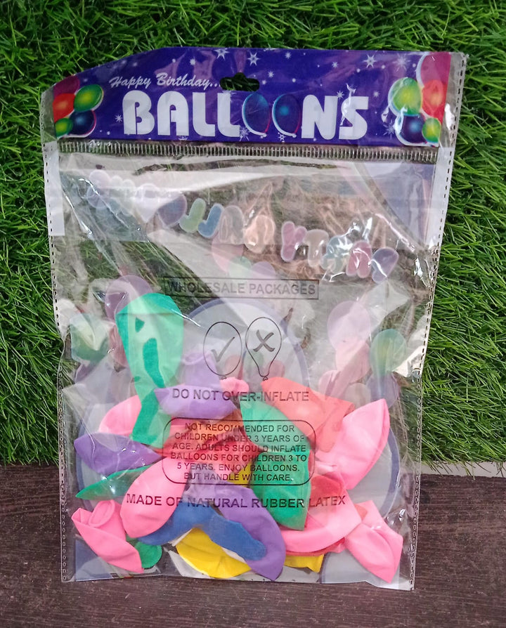 Balloons Kinds of Latex Balloons for Birthday / Anniversary / Valentine's / Wedding / Engagement Party Decoration Birthday Decoration Items for Kids Multicolor (24 Pcs Set) Your Brand