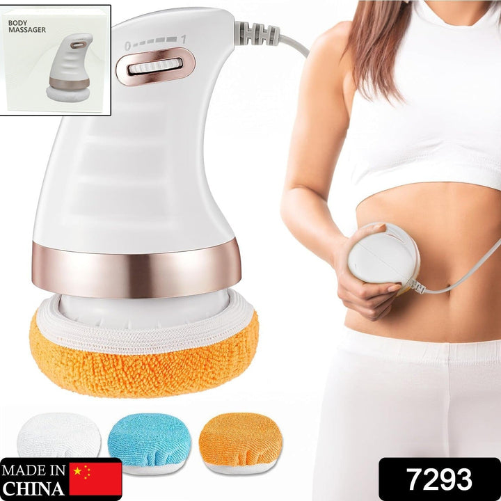 Body Massager Shaping Machine | Body Sculpting Massager with 3 Washable Pads |Adjustable Speeds | Electric Handheld Massager for Belly, Waist, Legs, Arms, Butt (1 Pc) Your Brand