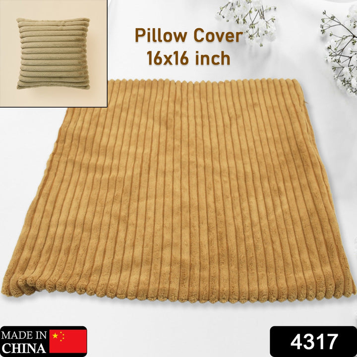 Throw Pillow Covers, 16x16 inch, Pack of 1 Couch Pillows Cover, Soft Corduroy Decorative Pillow Covers, Square Pillowcase for Bed Sofa Chair Bedroom Home Farmhouse Decor (1 Pc) - TezCart