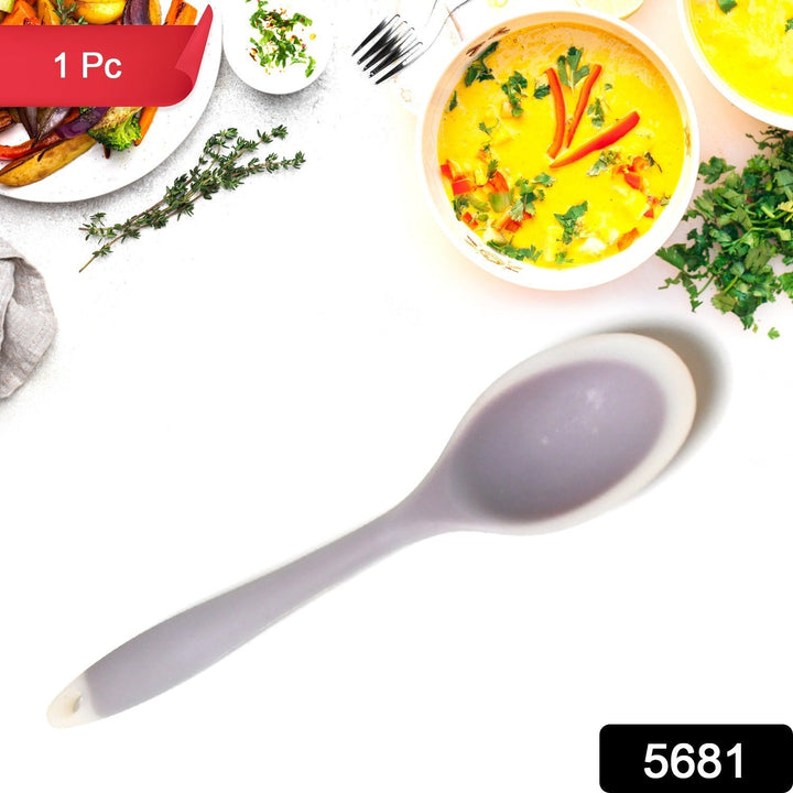 Multipurpose Silicone Spoon, Silicone Basting Spoon Non-Stick Kitchen Utensils Household Gadgets Heat-Resistant Non Stick Spoons Kitchen Cookware Items For Cooking and Baking (1 pc) Your Brand