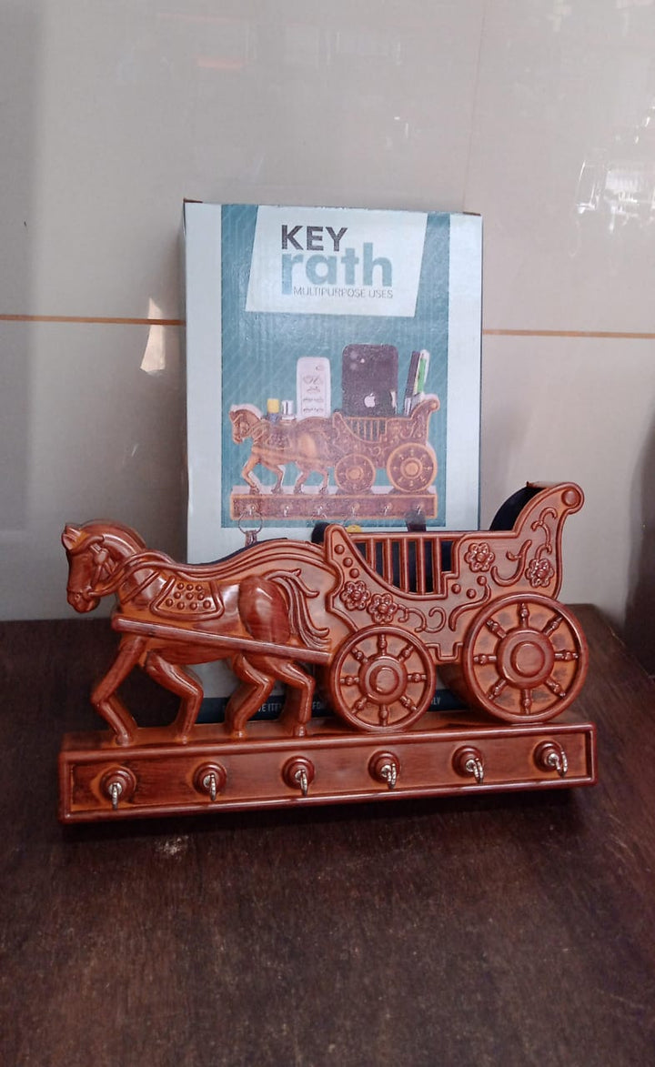 Plastic Rath Design Plastic 6 Hook Key Holder (1 Pc) - TezCart