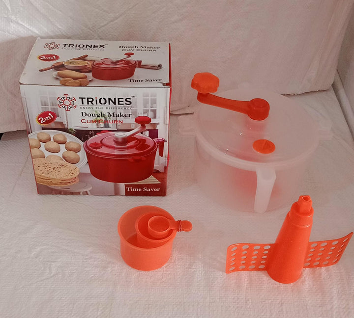 Miracle Atta Maker for Home 2 in 1 Ata Non-Electric Dough Flour Machine for Kitchen | Chakki Clear line Measuring Cups Set Bread Mixer May Vary Hand Tool Plastic Portable Dough Atta Your Brand