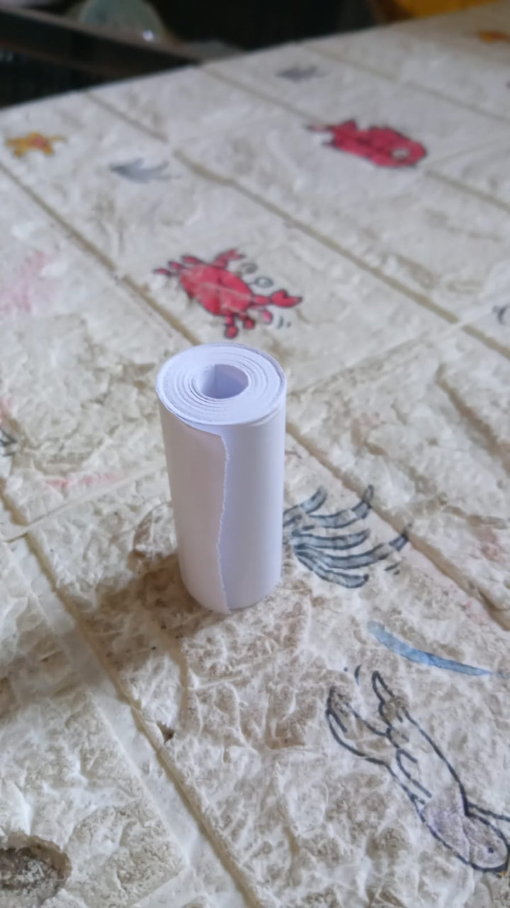 Small Thermal Printer Paper, Printing Paper Roll Aging Resistant Fast Color Rendering Portable Clear Printing for Travel (1 Pc / Printing Paper Roll ) Your Brand