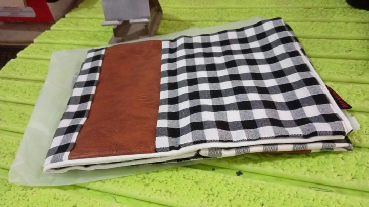 Pillow Covers, Leather & Cotton Cushion Covers (17 × 17 Inch / 1 Pair / 2 Pc) - TezCart