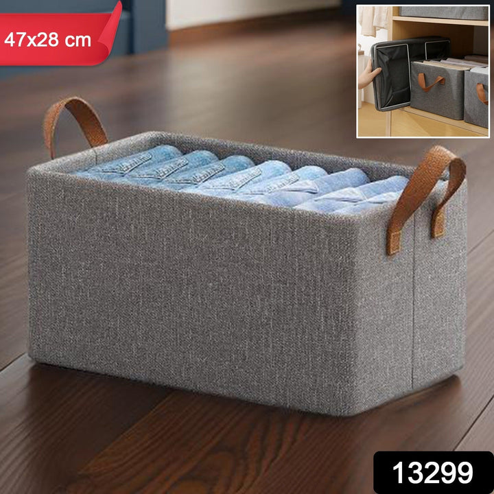 FOLDABLE CLOTH STORAGE BOX WITH HANDLES (47×28 CM) Your Brand