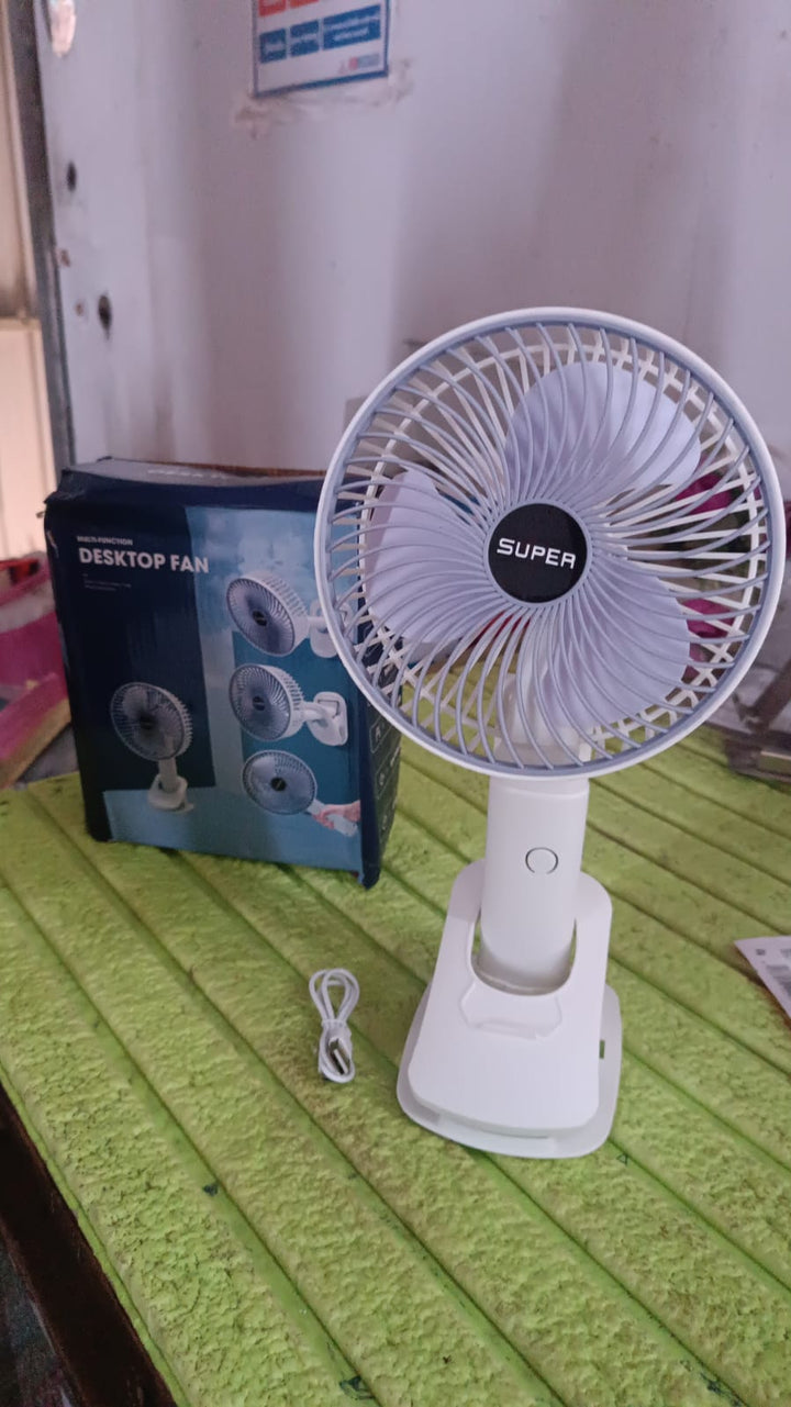 Multifunctional USB Desk Fan Clipped Fan (1 Pc / With Color Box) - TezCart