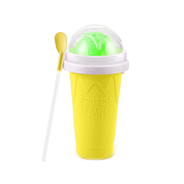 Smoothies Maker Cup, Magic Quick Frozen Smoothies Cup Cooling Cup Double Layer Squeeze Cup Slushy Maker (1 Pc) Your Brand