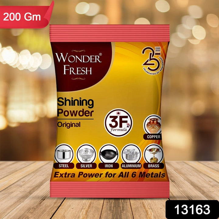 Shining Powder, Cleans and Polishes Copper, Brass, Silver, Aluminum, Iron, and Steel, Removes Tarnish and Oxidation (200 GM) Your Brand