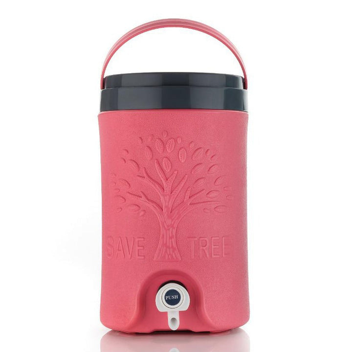 Durable water rover jug in colorful plastic for convenient storage.
