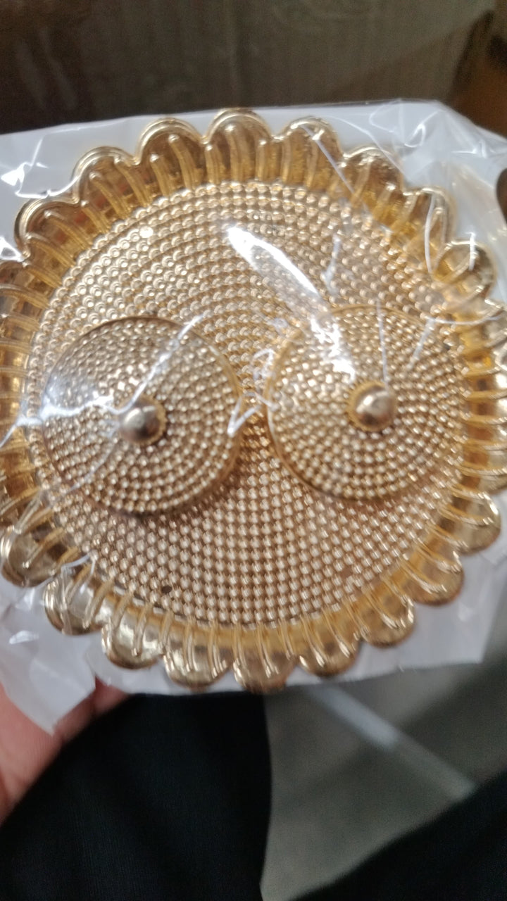 Round Shape Special Puja Thali, Kumkum Thali Holder (1 Pc / Big) - TezCart