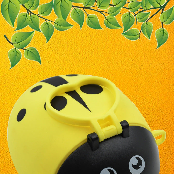 Cute Plastic Bug Shape Water Bottle with adjustable shoulder strap, 4 wheel &  Straw, portable drinking cup Water Bottle For Kids | Water Bottle | Return Gift For Kids | Water Bottle With Straw | School Kinds Water Bottle (1 Pc) Your Brand