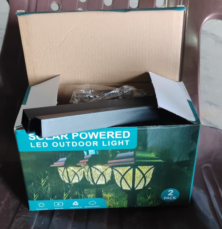 Solar Pathway Lights Outdoor Garden Lights (2 Pcs Set) - TezCart