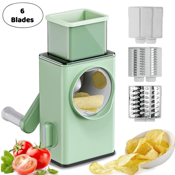 Stainless Steel Vegetable Chopper with 6 Blades - Kitchen Mandoline Slicer Your Brand