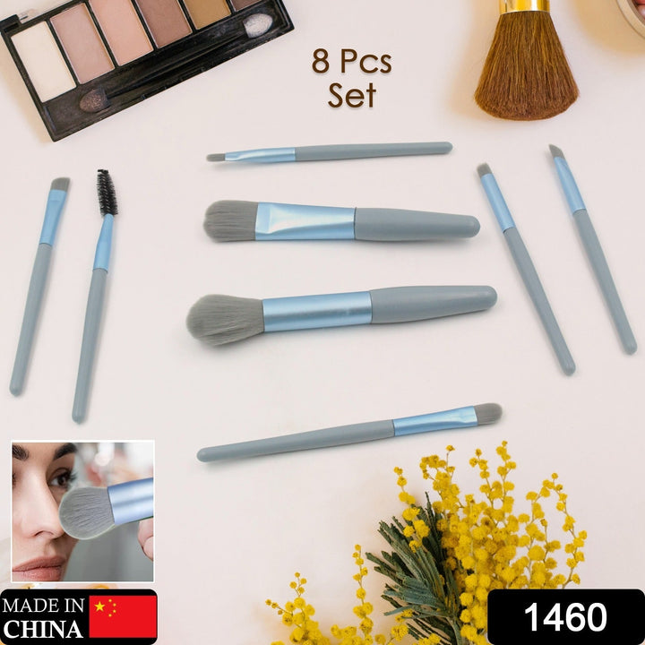 8-Piece Mini Makeup Brush Kit – Portable Premium Synthetic Set with Case (Mix Colors) Your Brand