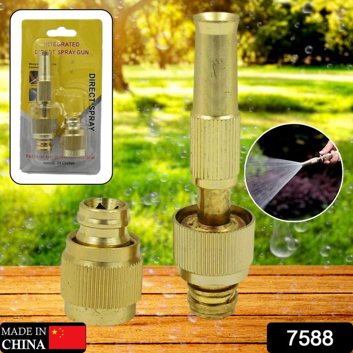 water spray nozzle for water pipe booster nozzle for car wash nozzle with high pressure water adjustable brass nozzle water spray gun for gardening watering tools - TezCart