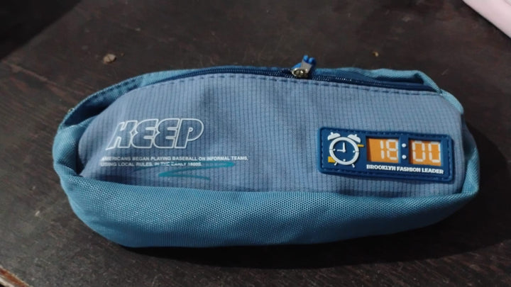 Pencil Pouch With Zipper, Students Pencil Case Large Capacity, Makeup Pouch, Stationery Bag (1 Pc / 2 Compartment) - TezCart