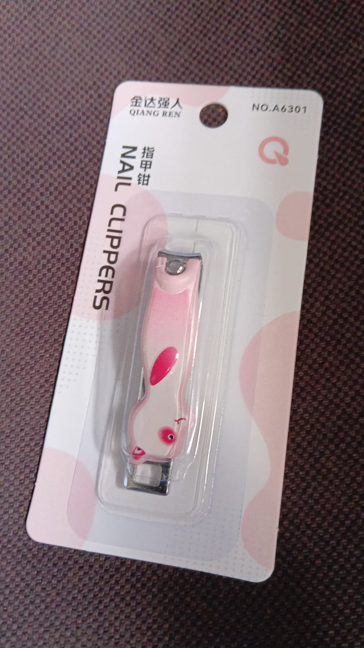Cute Nail Clipper with Nail Catcher, Nail File - Stainless Steel (1 Pc) - TezCart