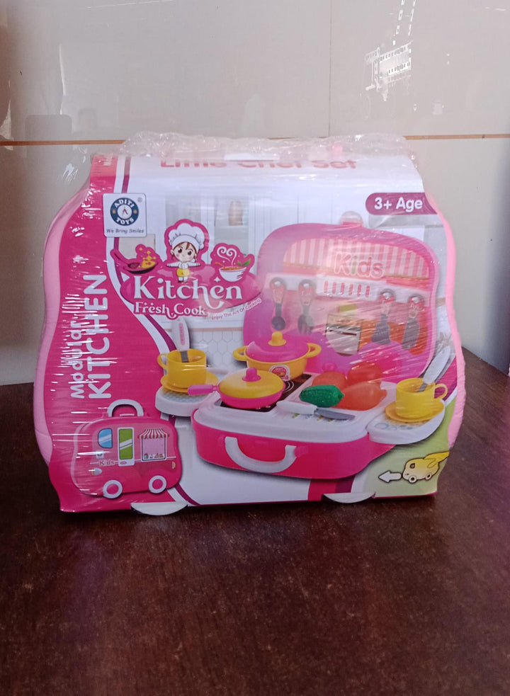 Kitchen Set for Kids Girls Pretend Play Toys Little (23 Pcs Set Approx) - TezCart