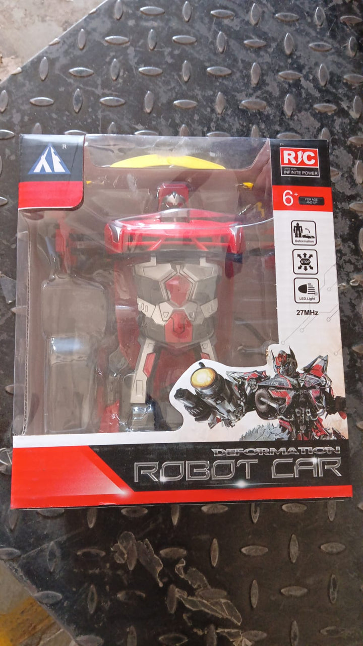 2 In 1 Automatic Robot Converted Remote Control Car With Light Scale 360°Drifting Deformation Robot Car Toy Kids Boys, Robot Convert Unique Toy For Boys (1 Pc) Your Brand