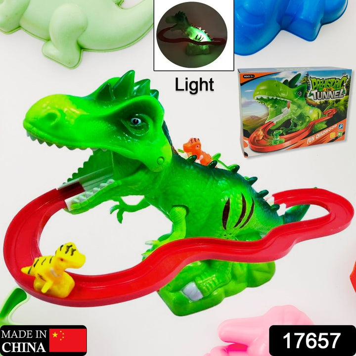 Children Electric Tracks Climb Stair Dinosaur Toys Glowing With Sound Kid Toy Animals Model Interactive Toys Your Brand