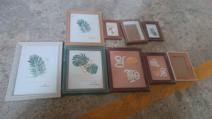 Creative Solid Wooden Photo Frame (Mix Design &amp; Size / 1 Pc) your brand